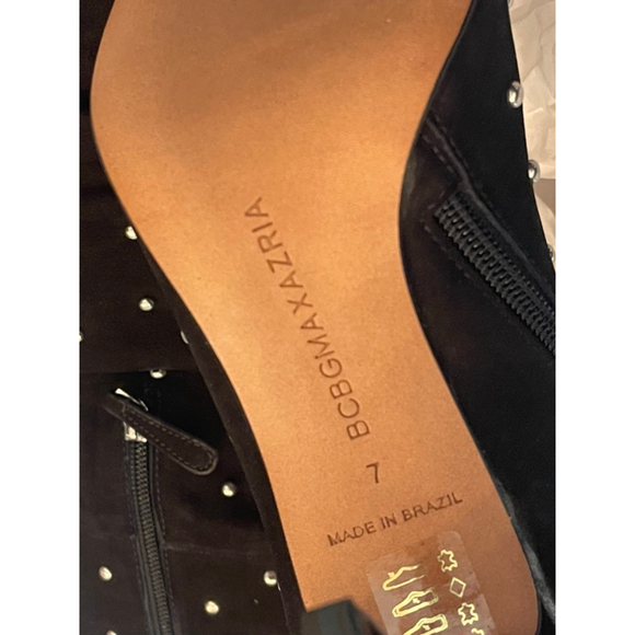 BCBGMAXAZRIA Toni Black Studded Leather Knee High Boots 7M / 38 NIB - Picture 5 of 10